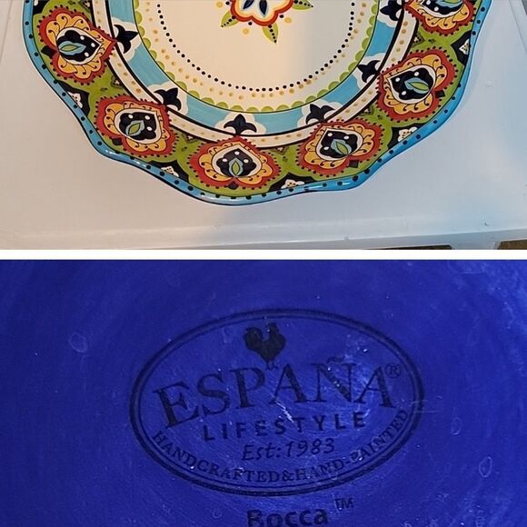 ESPAÑA Lifestyle Ceramic Serving Bowl 14" Bocca pasta serving dish excellent - Picture 6 of 9